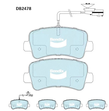 Rear Bendix HD Brake Pads for Renault Master (2003–2010)