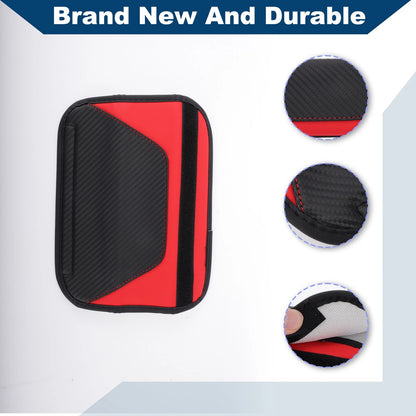 Set of 2 Carbon Fiber Pattern Seat Belt Pad Covers for Universal Fit (6.5x23cm)