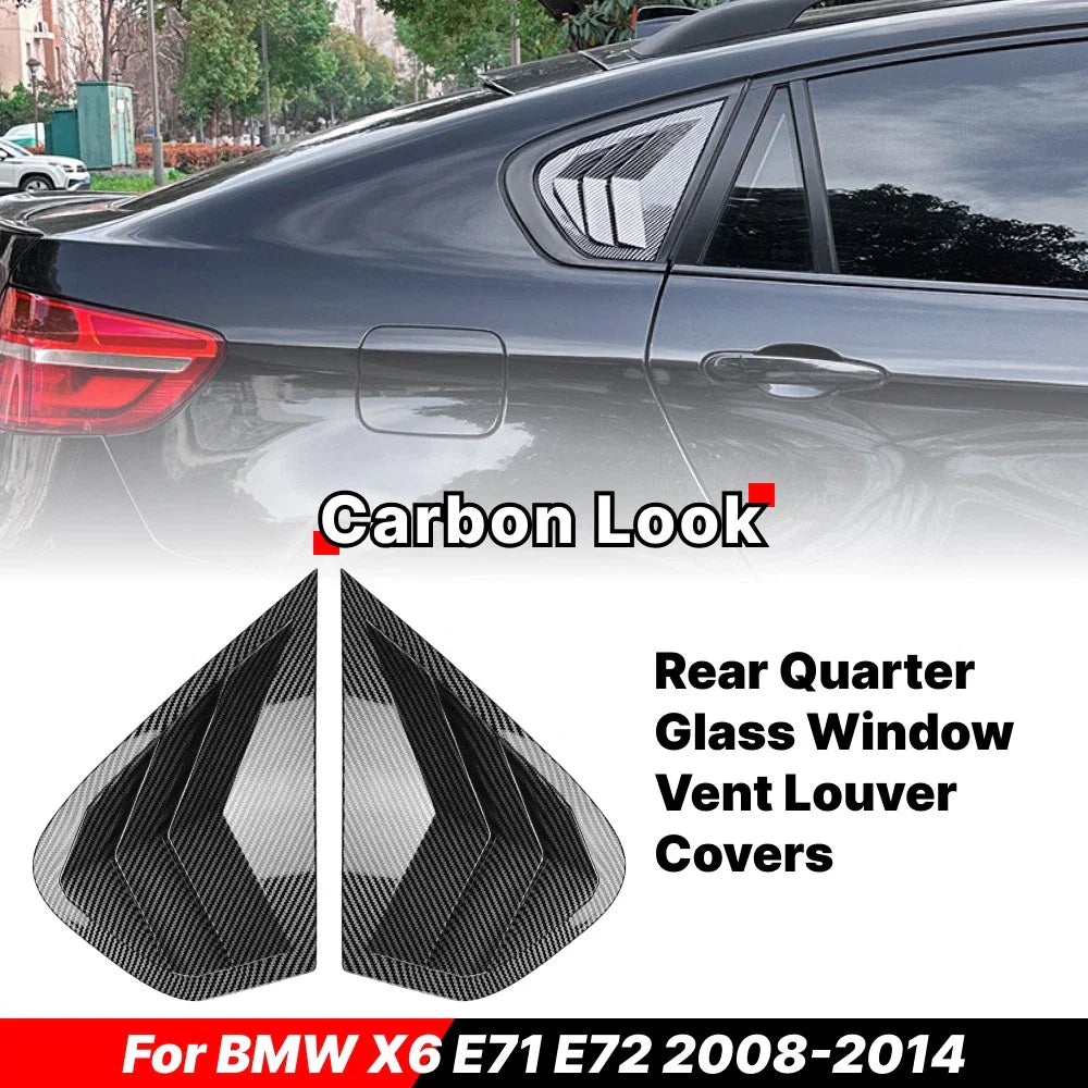 Rear Side Window Louver Vent Cover Trim Add-On for BMW X6 (2008–2014)