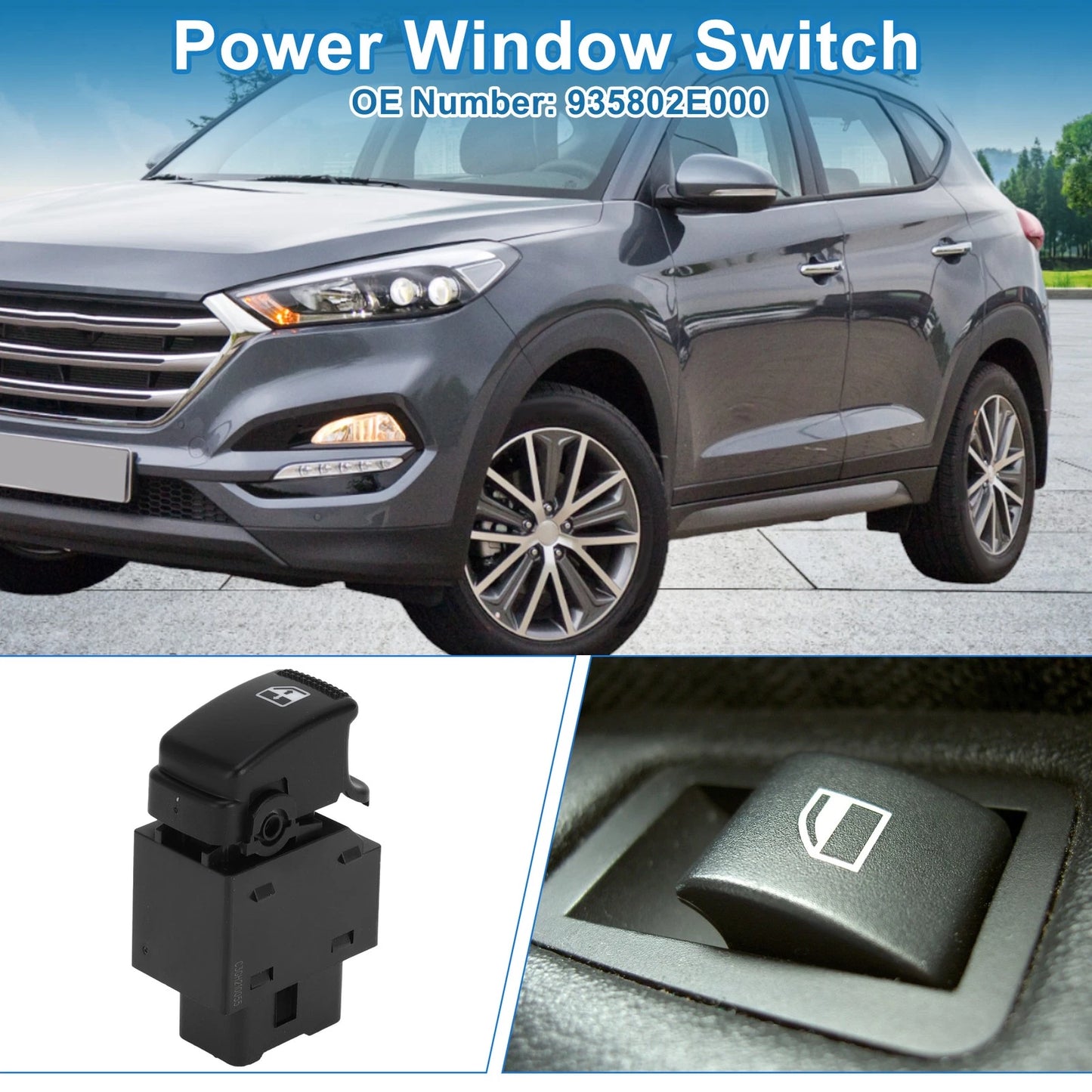 Rear Side Power Window Switch for Hyundai Tucson, Kia Sportage (No. 935802E000)