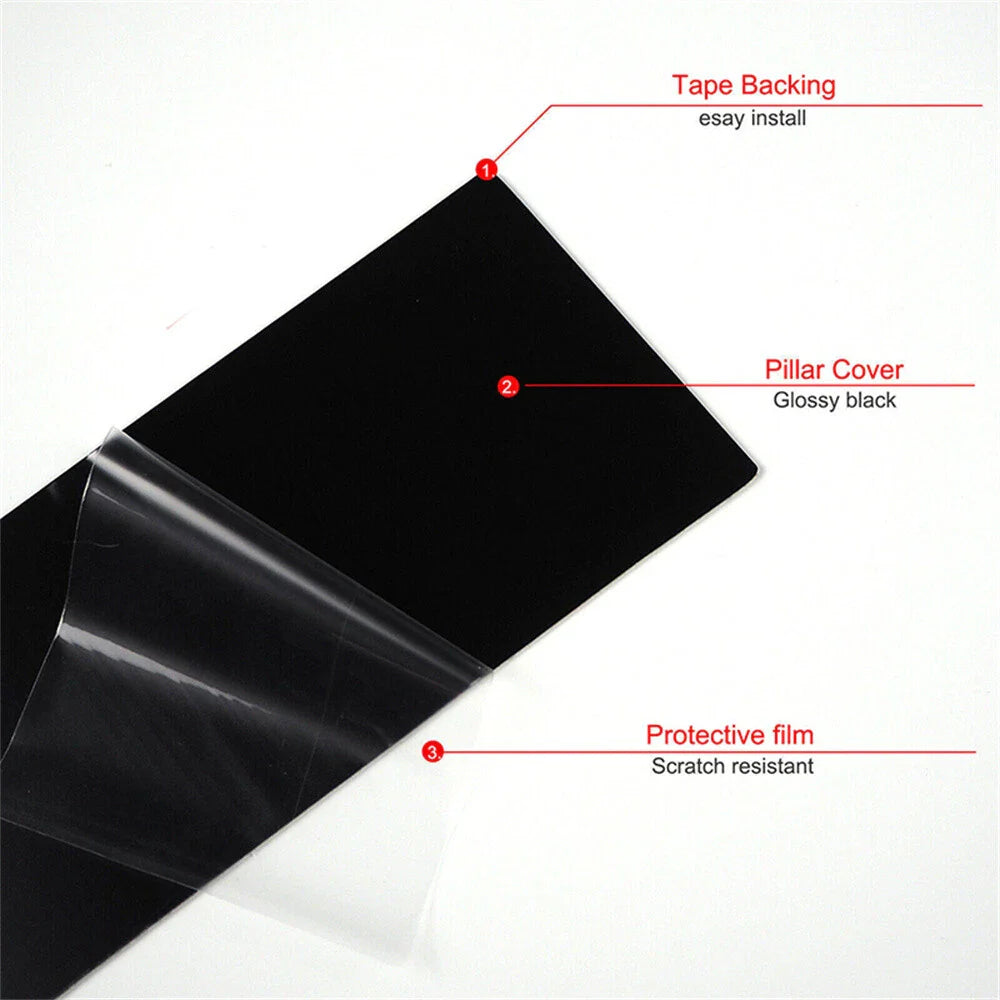 8pcs Glossy Black Window Pillar Post Trim for Nissan Rogue (2014-2020)