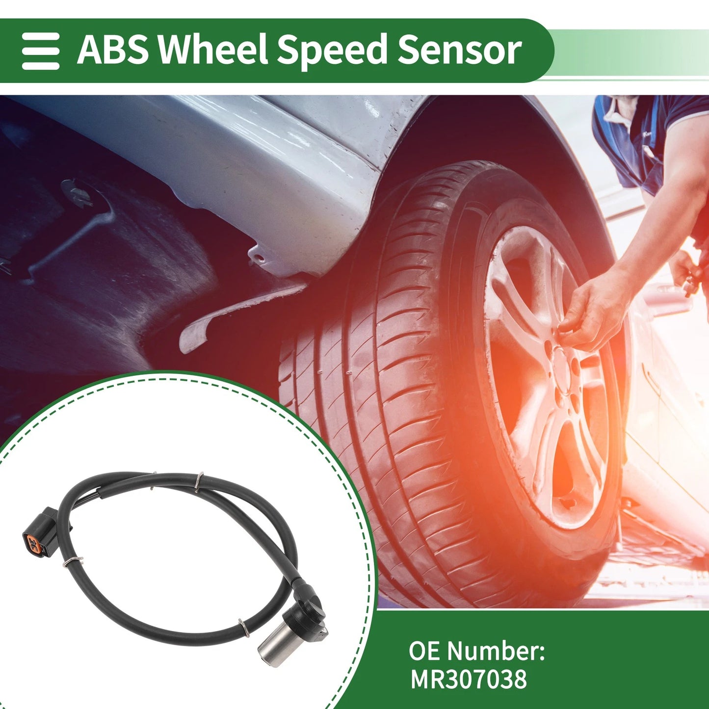 ABS Wheel Speed Sensor No.MR307038 for Mitsubishi Montero (1998–2004)