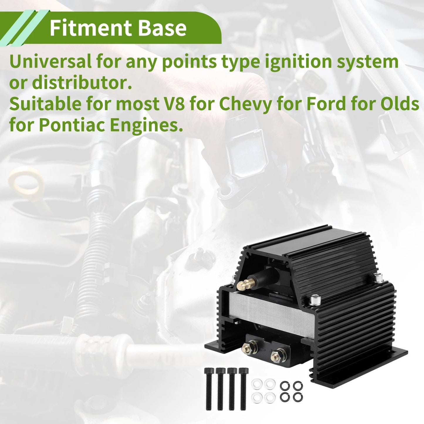 High Output Ignition Coil for Chevy Ford Olds Pontiac V8