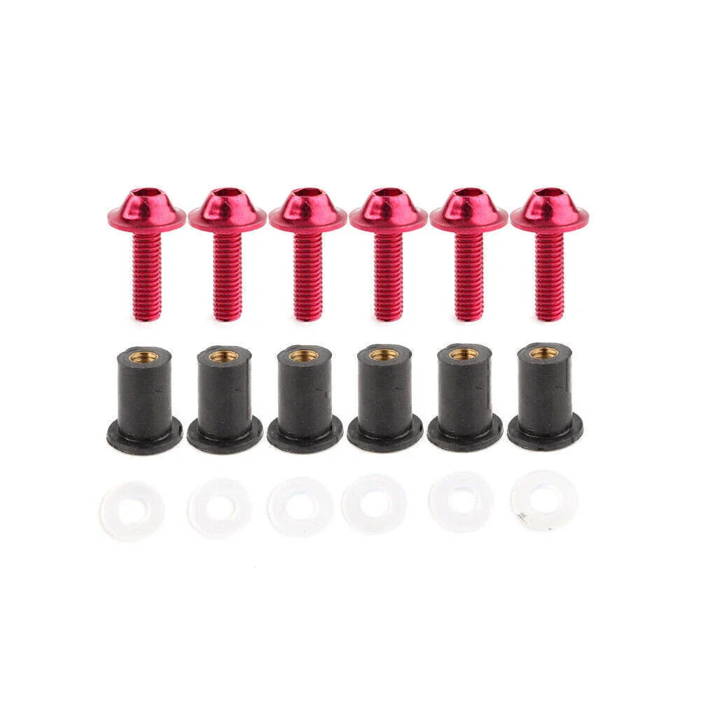 Windscreen Fixing Kit Red Bolts for Honda CBR250 300 650 900