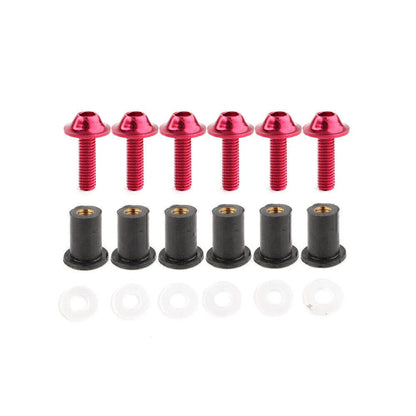 Windscreen Fixing Kit Red Bolts for Honda CBR250 300 650 900