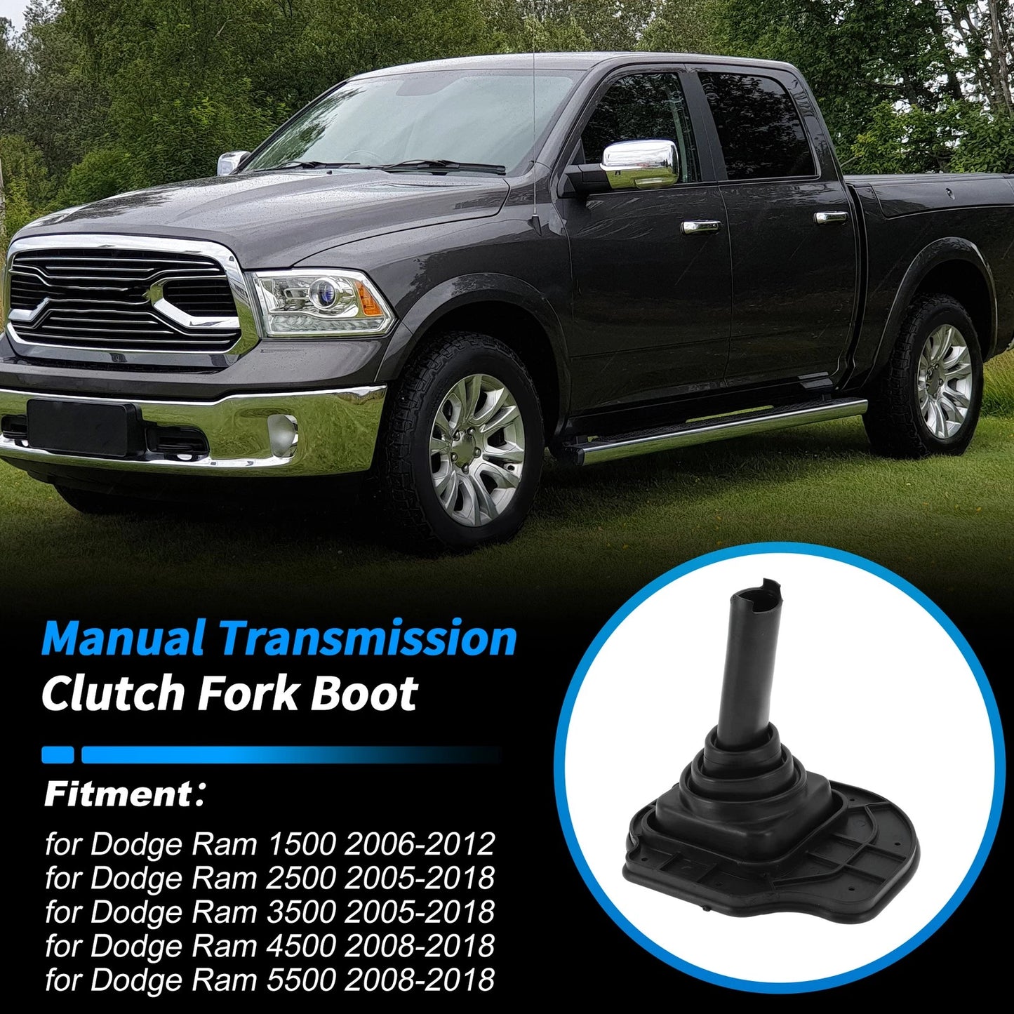 Gear Shifter Lever Lower Boot for Dodge Ram 1500 2500 3500 (No. 55366707AC)