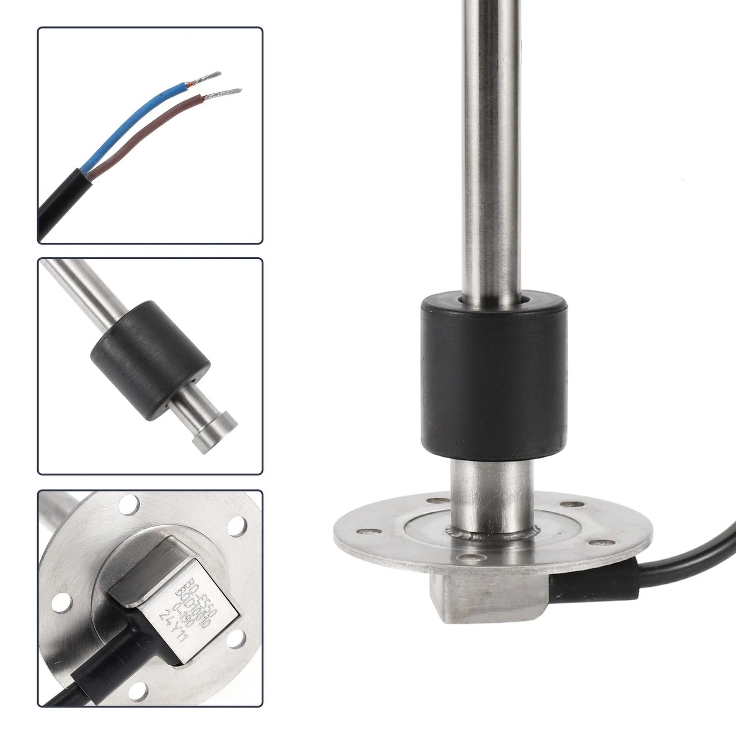 Fuel Sending Unit and Gauge Kit 0-190 Ohm 550mm for Boat Car (0-190)