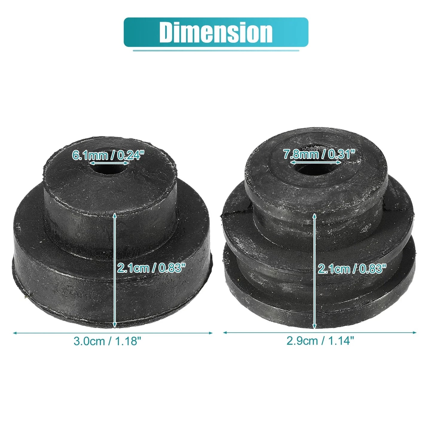 4 Pcs Rubber Pad Bushing for Honda Condenser