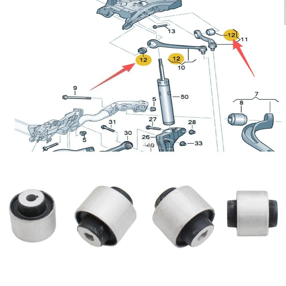 Control Arm Bushing Kit for Audi A6 A7 Q5 RS6 (2017–2026)