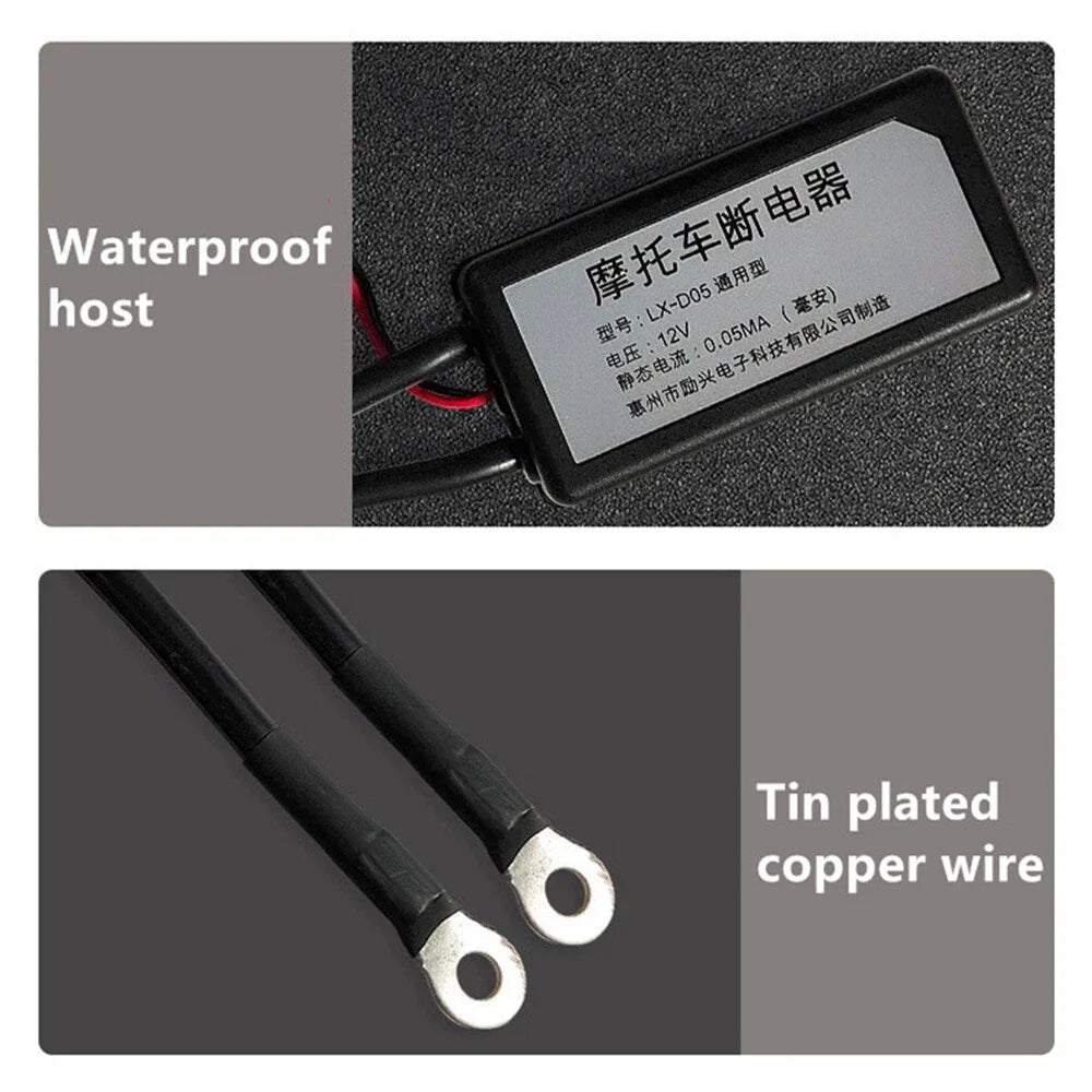 12V Wireless Motorcycle Battery Disconnect Switch Remote Control