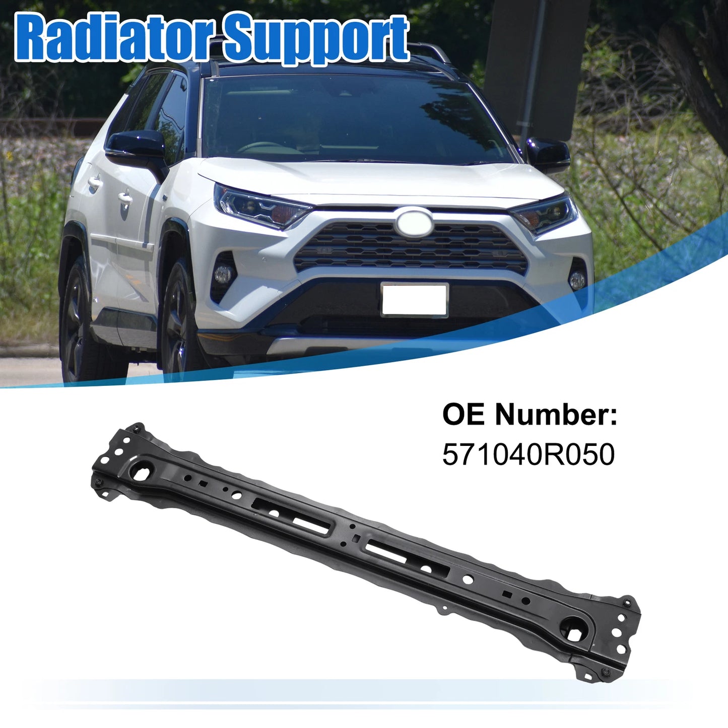 Lower Radiator Support Bracket for Toyota RAV4 (2019–2022) No.571040R050 Black