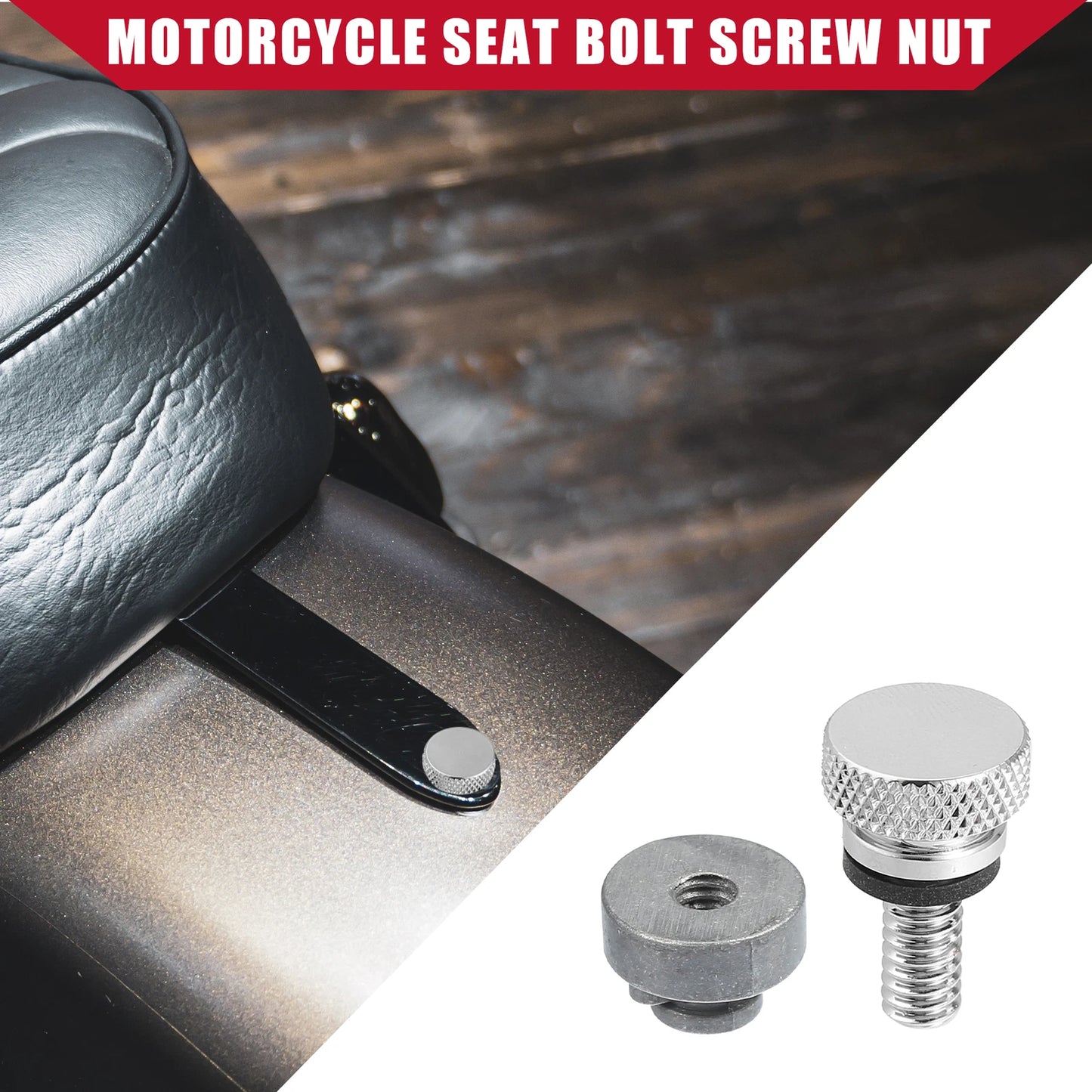 Motorcycle Seat Bolt Screw with Nut Set for Harley Davidson Dyna