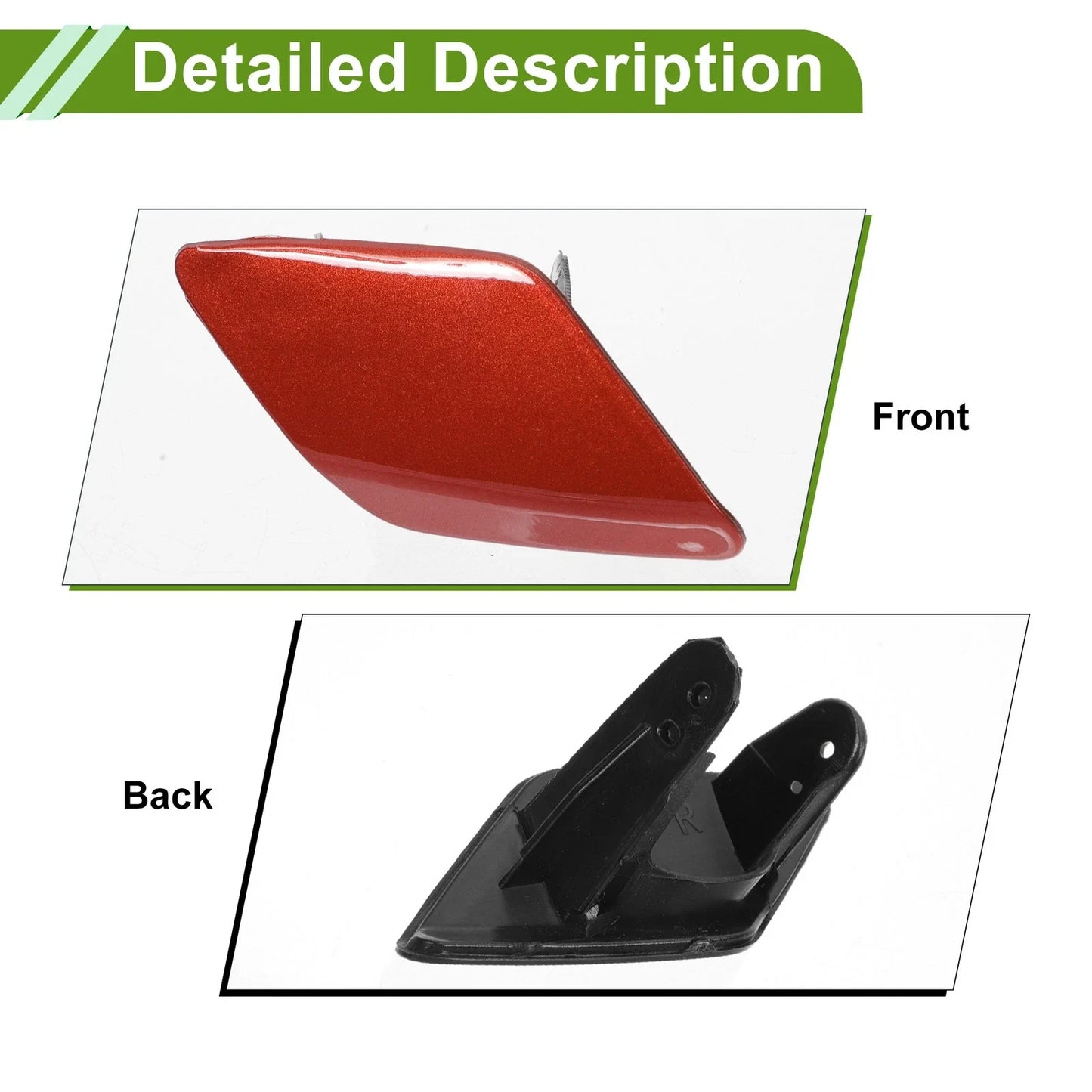 Front Right Washer Nozzle Cover Cap for BMW 428i (2014-2016) Red