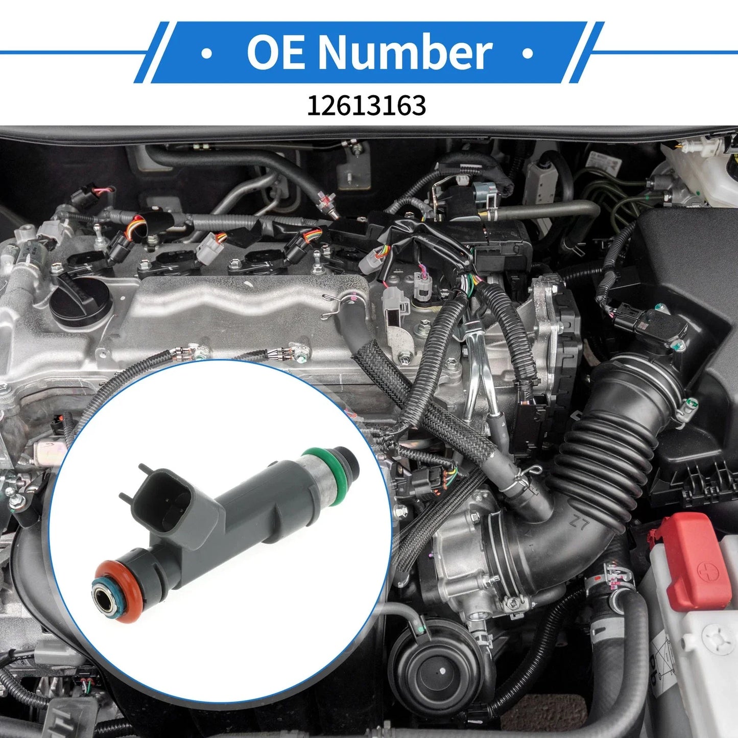 Fuel Injector for Chevrolet Malibu 2.4 (2008-2012) - 1 Pc Gray