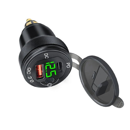 Dual USB Charger for BMW Motorcycle Hella Din Plug Socket Adapter