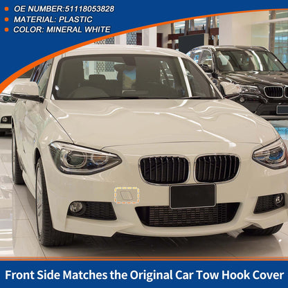 Front Tow Hook Cover for BMW 114i (2012–2014) No. 51118053828 Mineral White