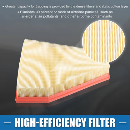 Cabin & Engine Air Filter Set for BMW 128i L6 3.0L (2008–2013) No. 13717542294