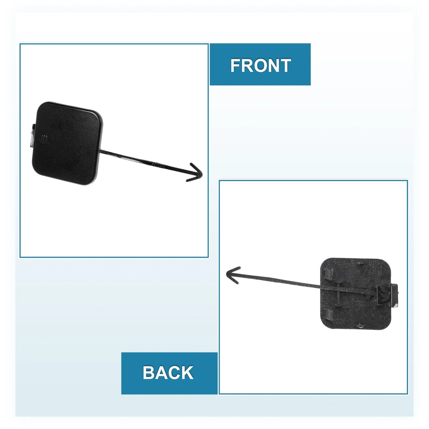 Rear Bumper Tow Hook Cover A2218850323 for Mercedes-Benz W221 (2007–2009) Gloss Black