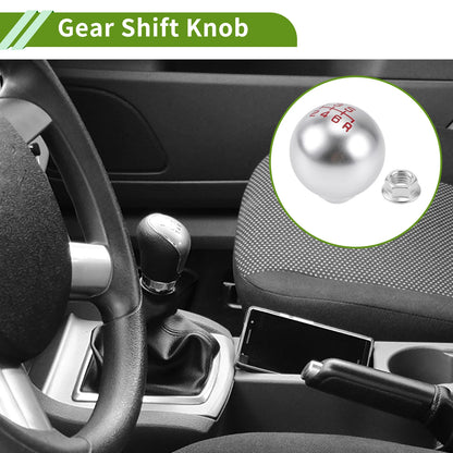 6 Speed Gear Shift Knob for Honda Accord (1990–1997) Aluminum Alloy Silver Tone