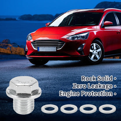Set of 1 M12x1.5 Engine Oil Drain Plug with Gasket for Car Motorcycle