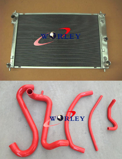 Aluminum Radiator with Red Silicone Hose for Ford AU Falcon (1998–2002)