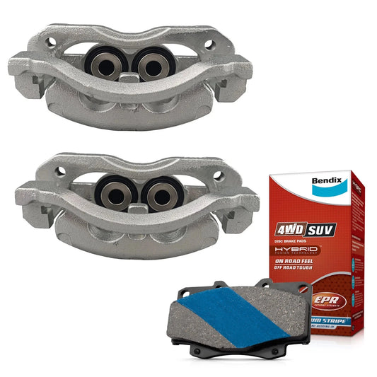 Front Brake Calipers + Brake Pads for Ford Ranger (2011–2022)