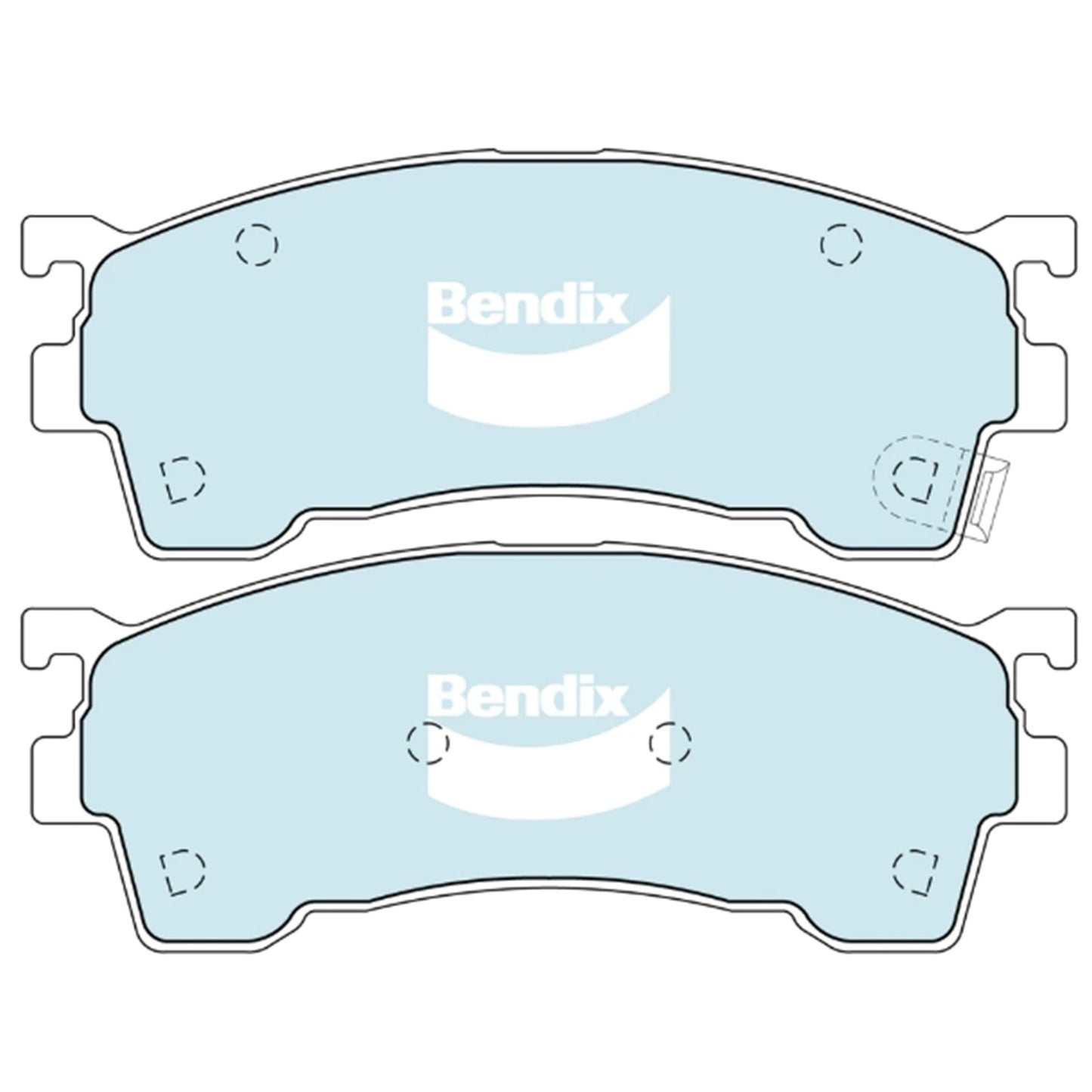 Set of 4 Bendix Front Disc Brake Pads for Ford Laser (1999–2002)