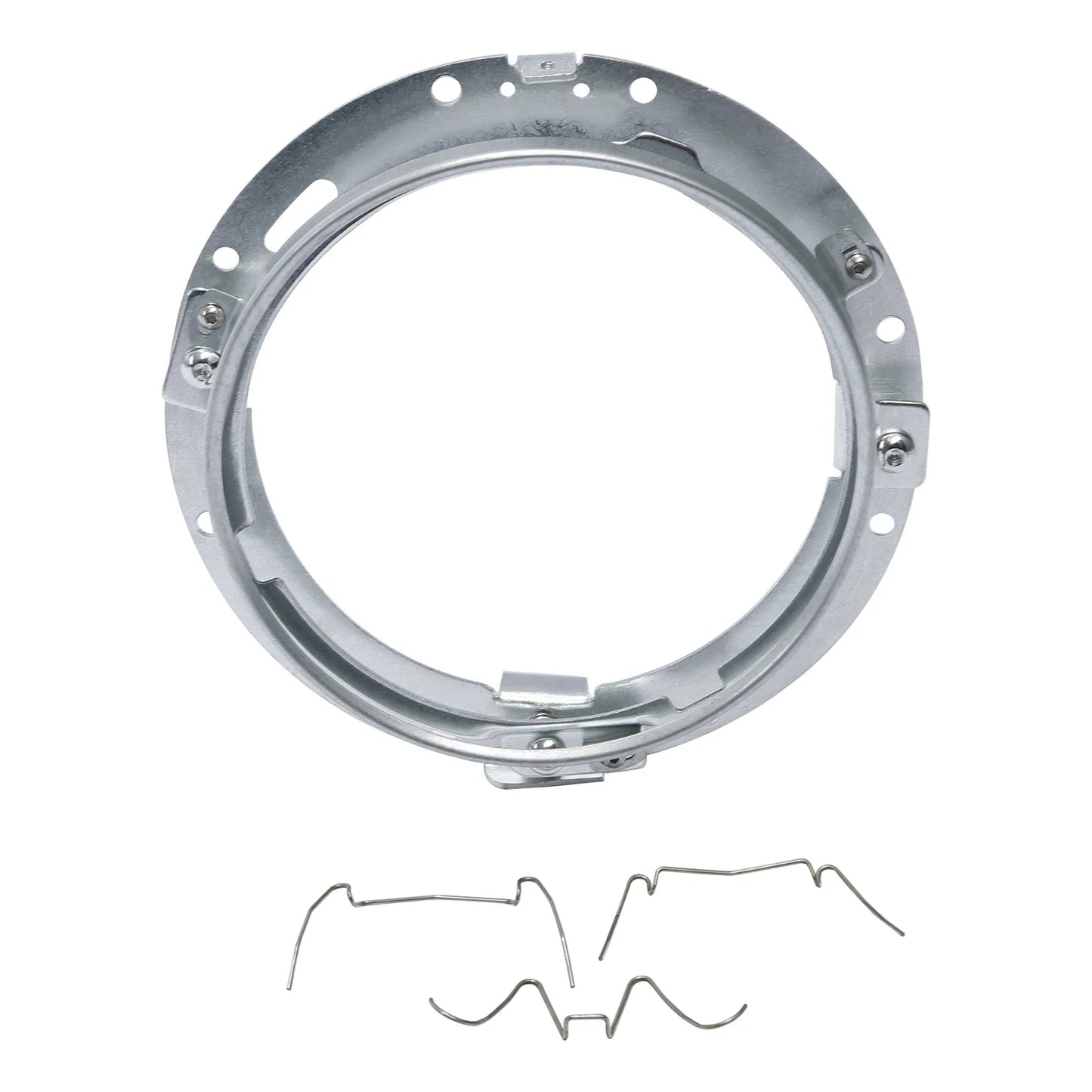 7" Front HID LED Headlight Lamp Mounting Ring for Harley Touring Softail