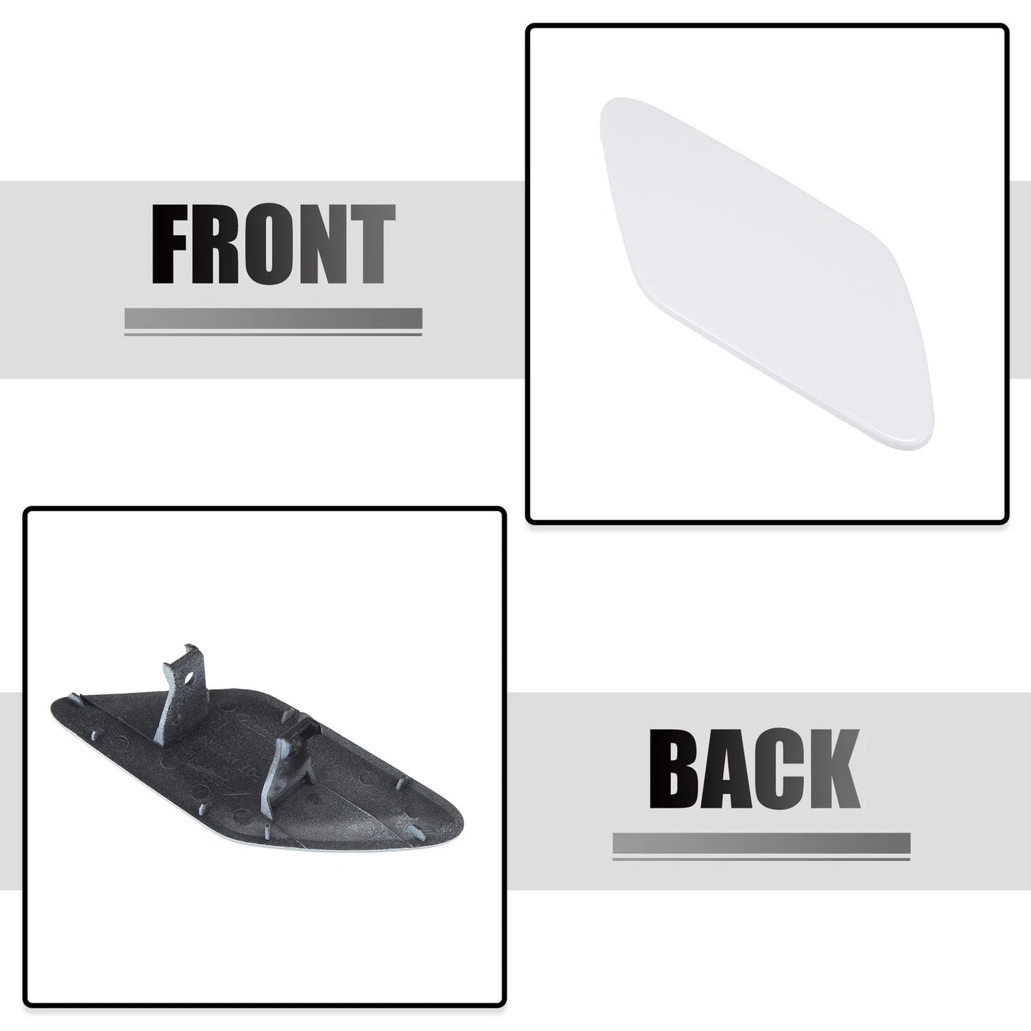 Front Right Washer Nozzle Cover Cap for Porsche Cayenne (2011–2018) No. 95862830200 White