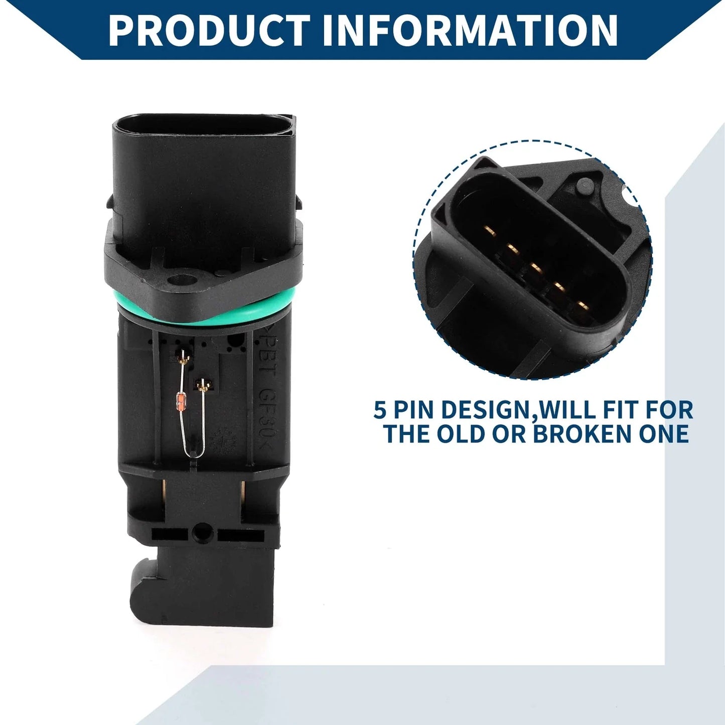 Mass Air Flow Sensor for BMW E46 E36 E39 E38 E53 Black