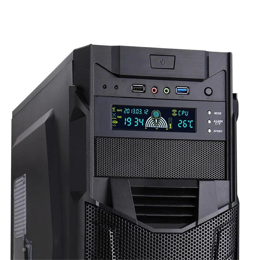5.25'' Fan Controller Speed Temp Sensor LCD Display for Car