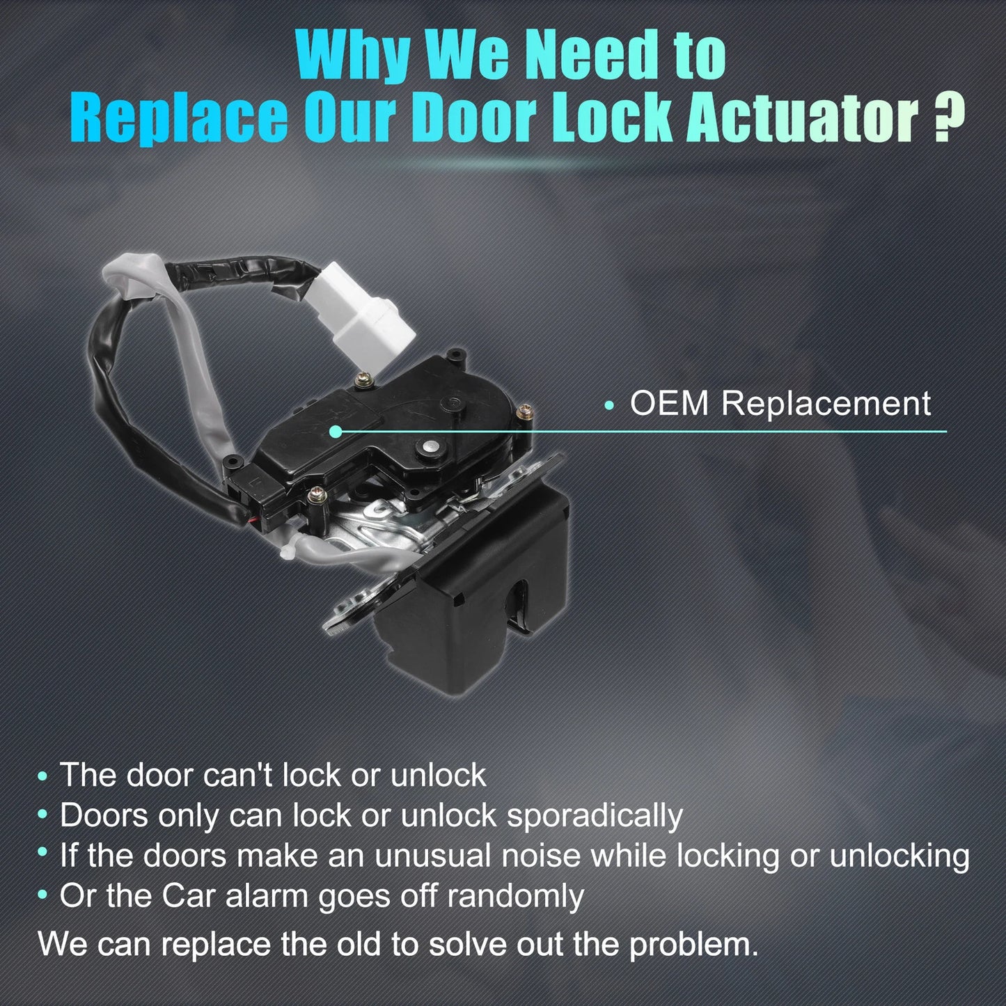 Rear Liftgate Door Lock Actuator Motor for Toyota Sienna (2004–2010) No. 6911008020