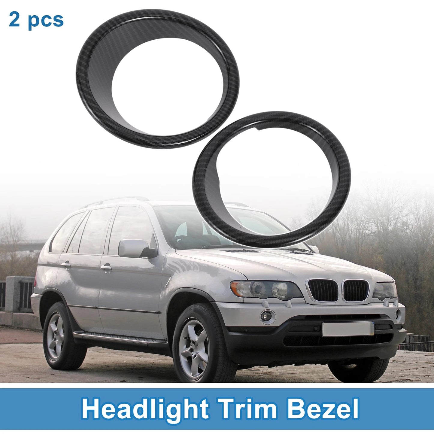 2X Headlight Trim Bezel for BMW X5 (2014–2018)