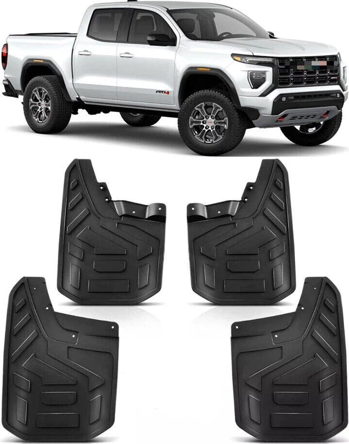4 x Front & Rear Flat Splash Guards Mud Flaps Fender for GMC Canyon (2023–2025)