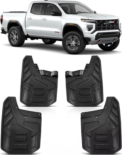4 x Front & Rear Flat Splash Guards Mud Flaps Fender for GMC Canyon (2023–2025)