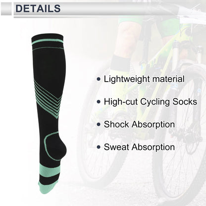 Cycling Socks Size M High-cut Shock Absorption Breathable Green