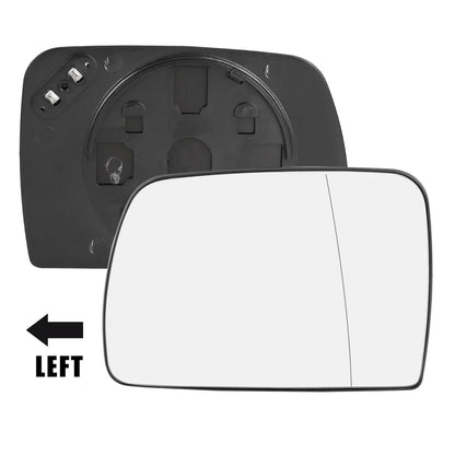 Left Side Rearview Mirror Glass Heated with Backing for BMW X5 (2000-2006)