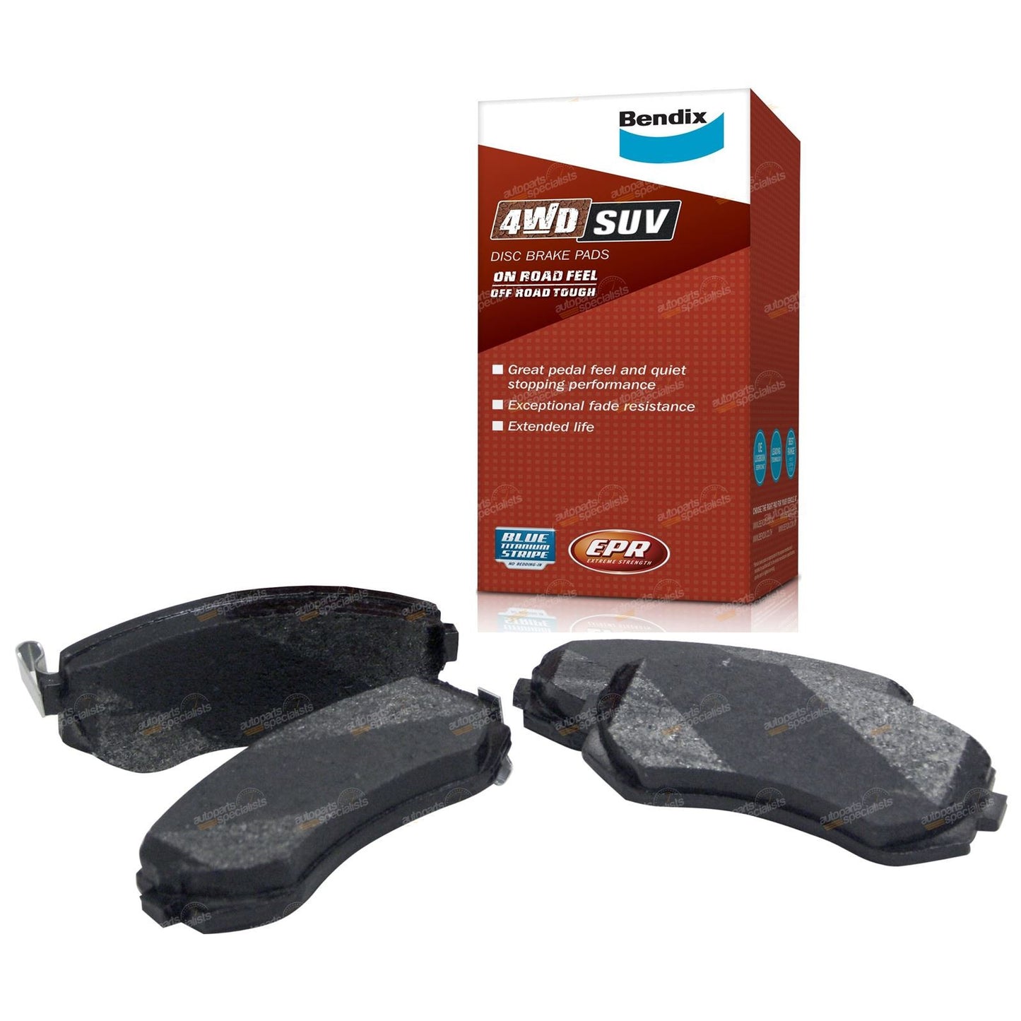 Set of 4 Bendix Front Disc Brake Pads for Nissan Pulsar (1990–2000)