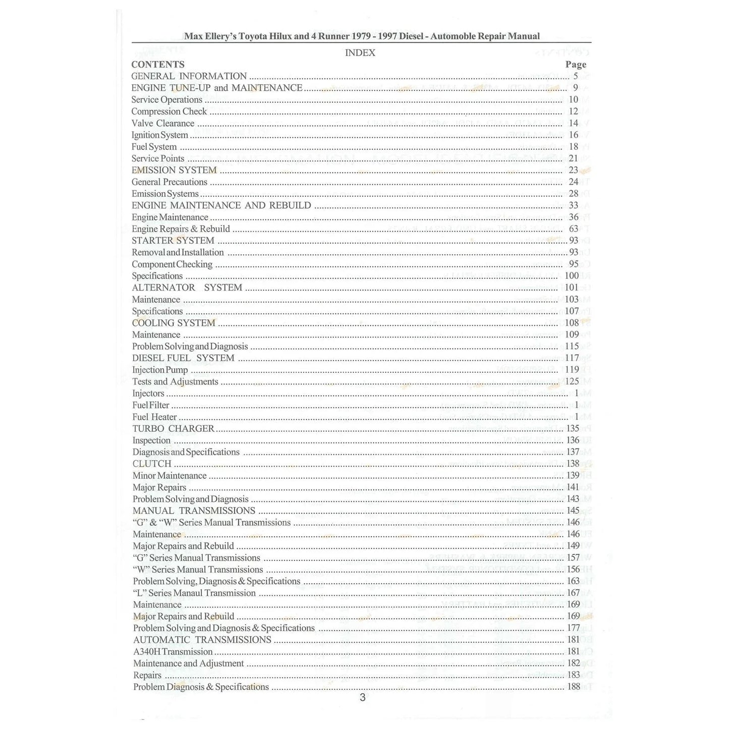 Workshop Manual for Hilux 2L 2LT LN56 LN60 LN61 LN65