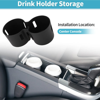 Center Console Cup Holder Organizer for Hyundai Ioniq 9 (2025–2026) TPE Black
