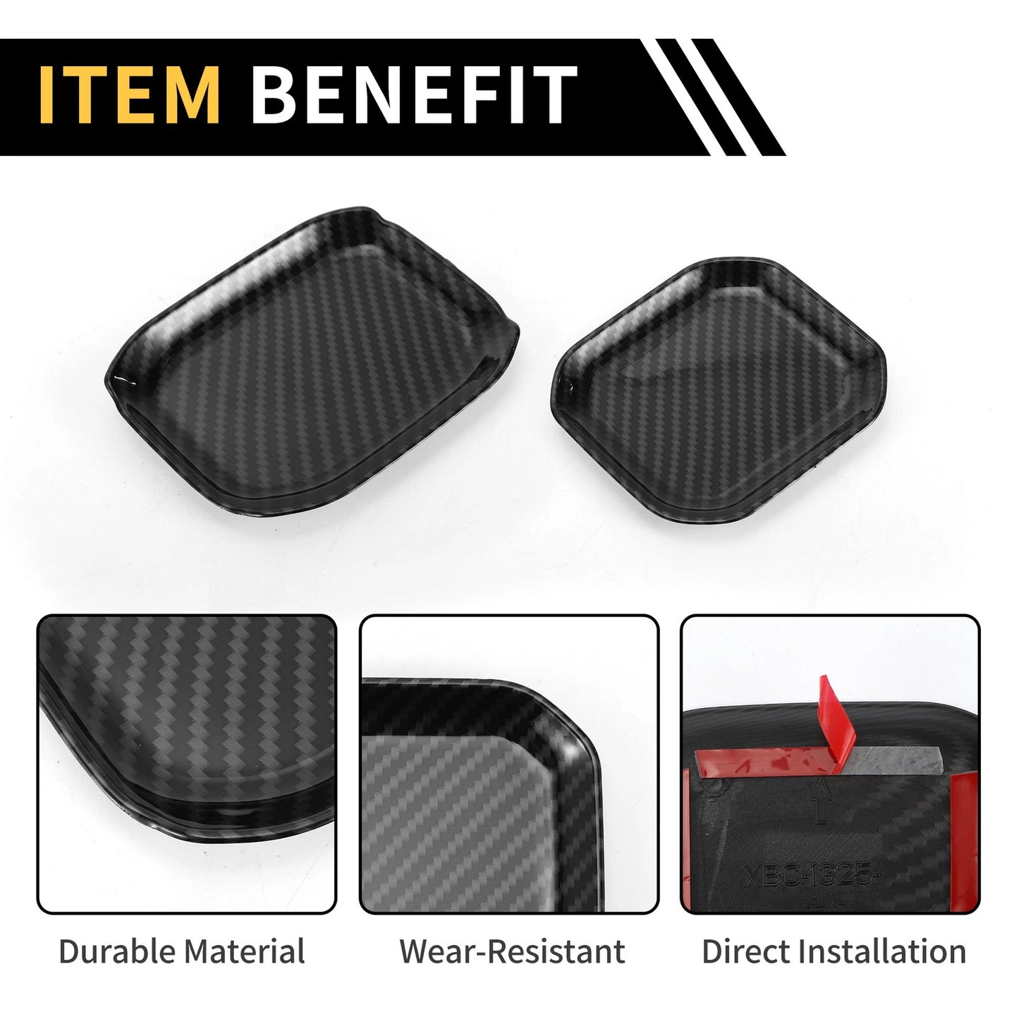 Carbon Fiber Door Handle Bowl Cover Trims for Jeep Gladiator JT (2020–2024)