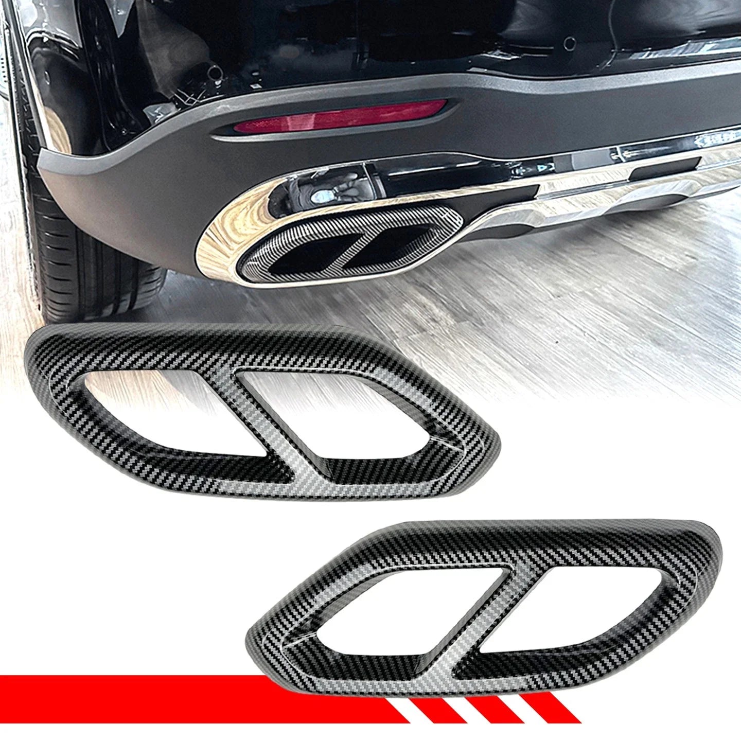 Exhaust Tail Mufflers Cover Trim for Mercedes GLC X254 AMG