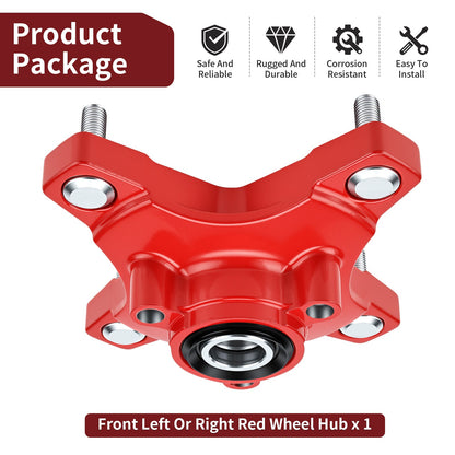 Set of 2 Red Wheel Hubs for Honda TRX400X (2009–2014)