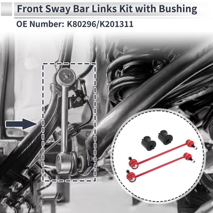 Front Stabilizer Bar Links with 2 Pcs Bushing for Mercury Mariner (2005–2007) No.K80296