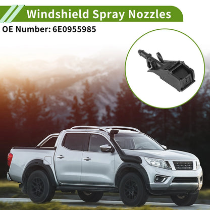 Set of 1 Windshield Washer Nozzle w/ Hose Connector for Volkswagen (No. 6E0955985)
