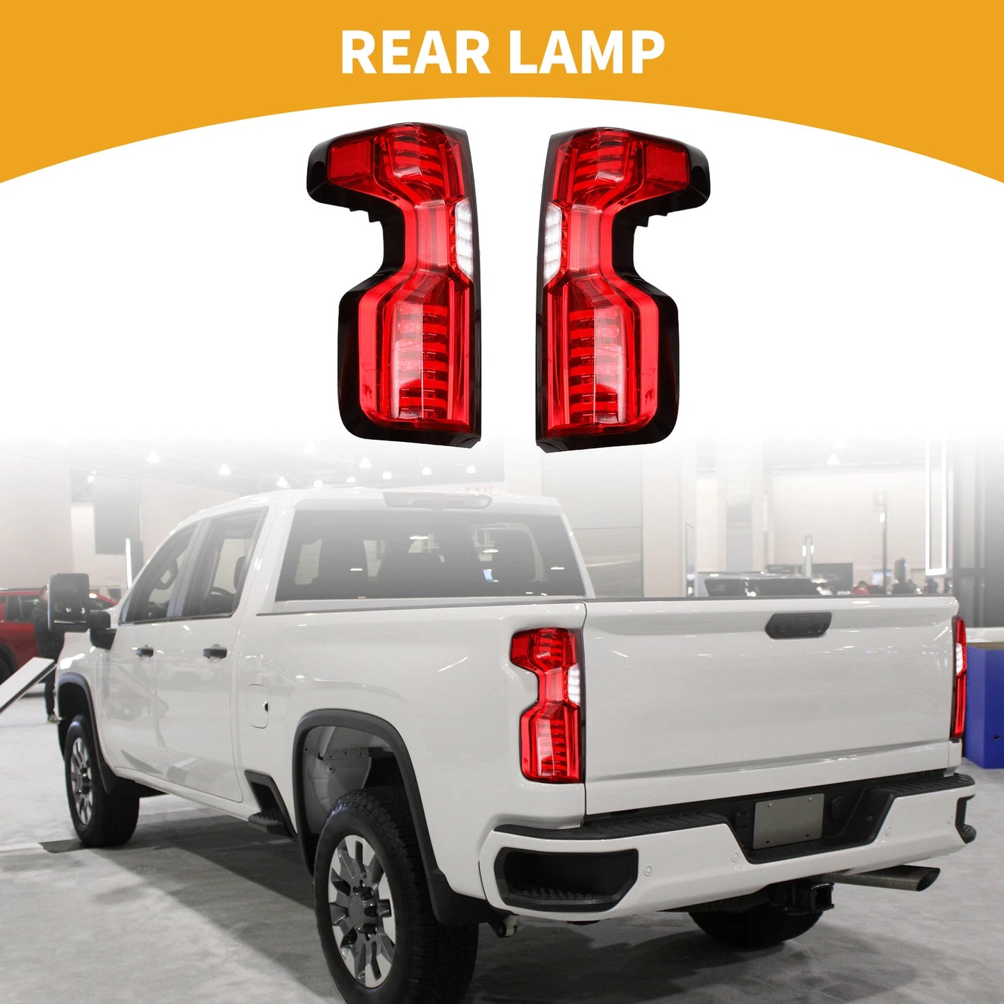 OLED Brake Tail Lights Assembly for Chevy Silverado 1500 2500HD 3500HD (2014–2023)