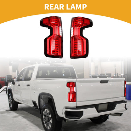 OLED Brake Tail Lights Assembly for Chevy Silverado 1500 2500HD 3500HD (2014–2023)