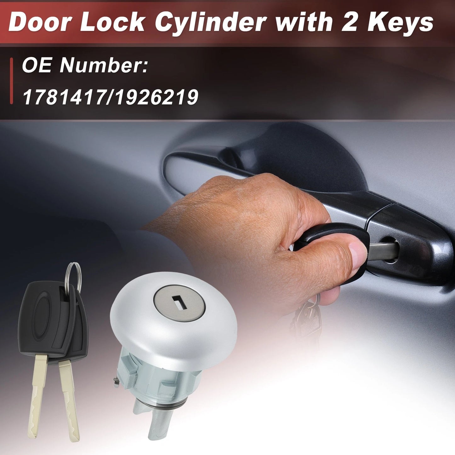 Front Door Lock Barrel Set w/Keys for Ford Transit MK8 (2014–2019) 1781417