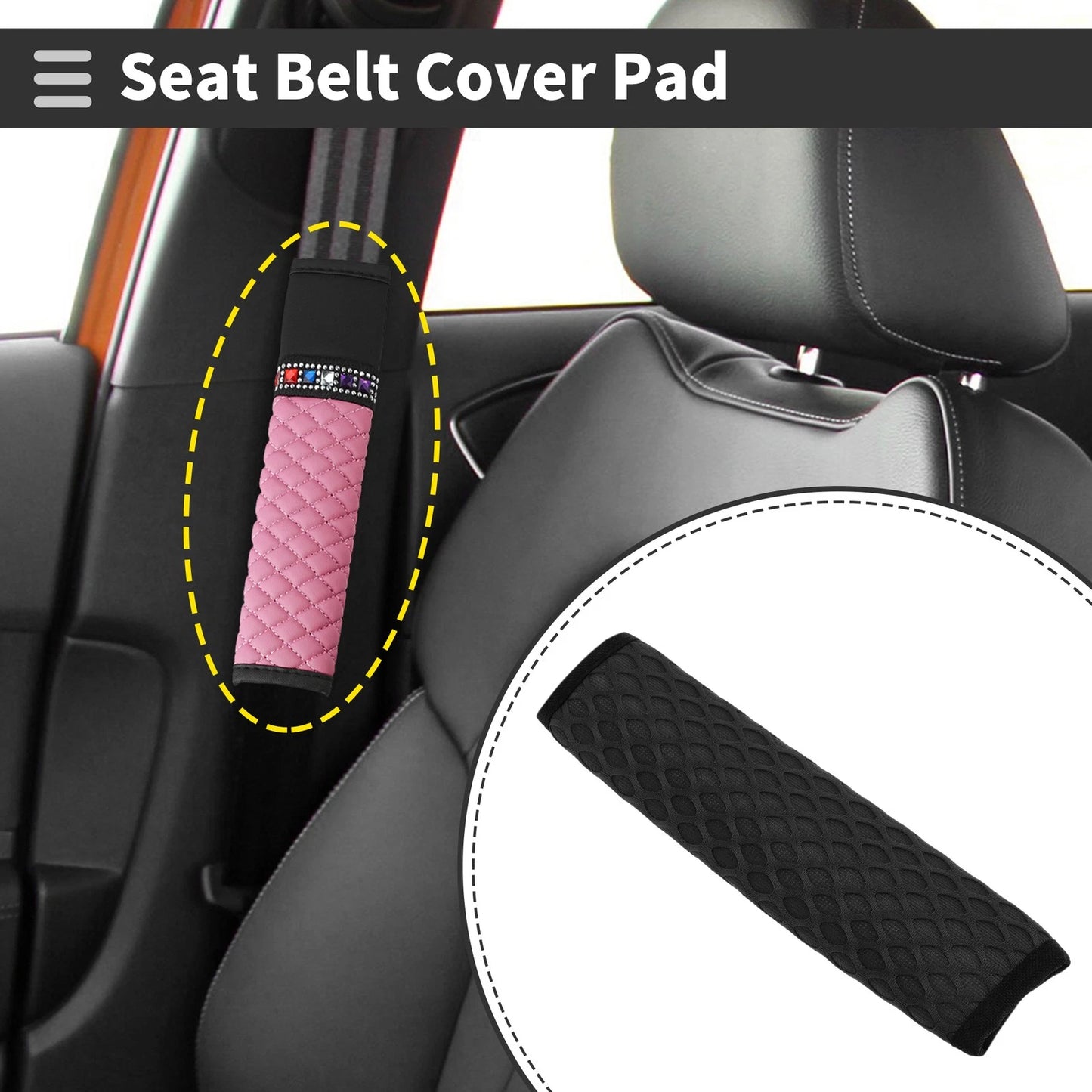 Seat Belt Cover Pad for Universal Fit (23cm)
