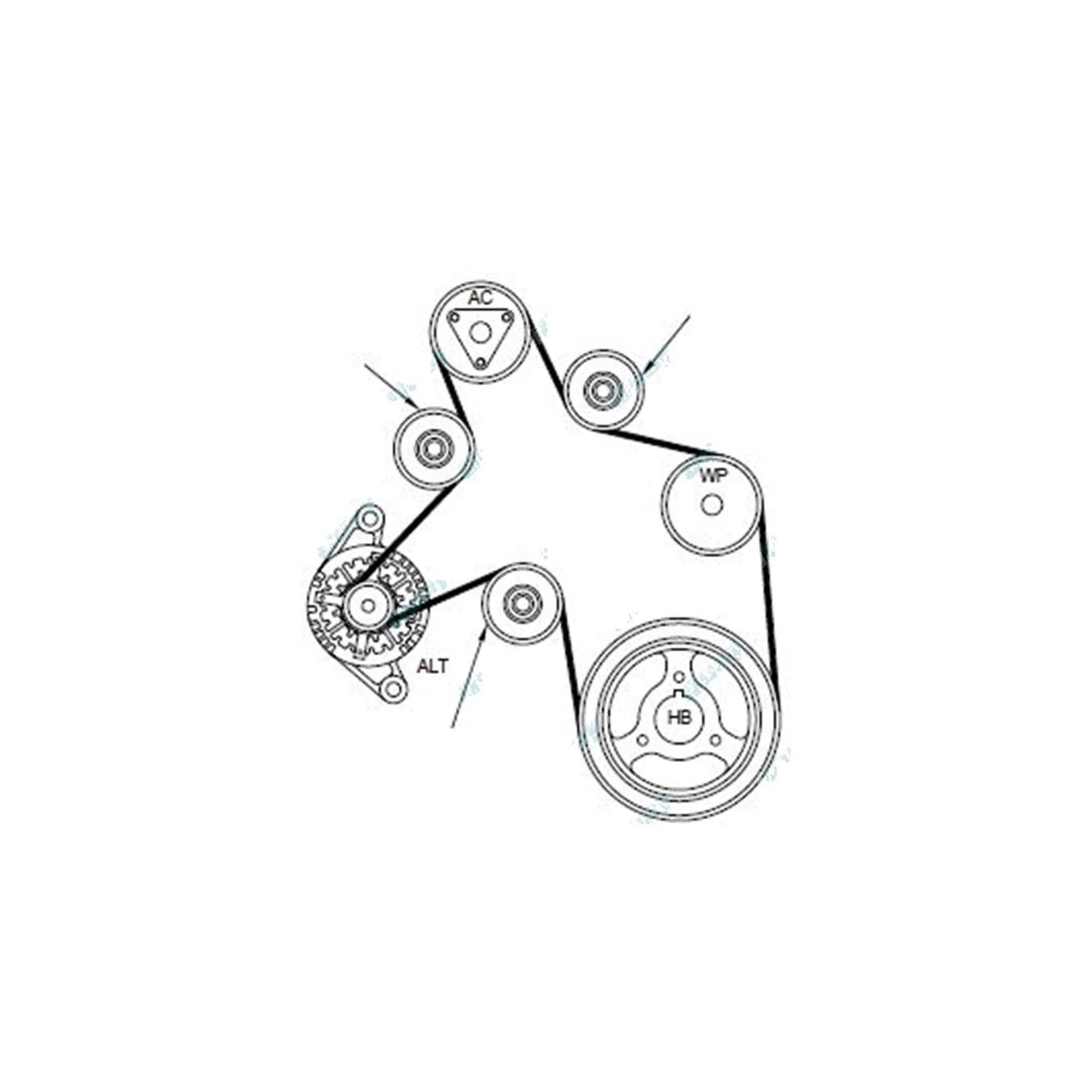 Drive Fan Belt Auto Tensioner Pulleys for Hilux KUN16 KUN26 3.0L Diesel (2005-2015)